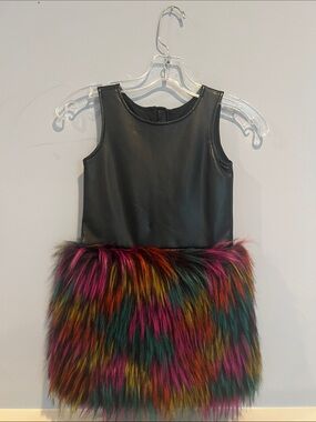 Appaman kids faux leather dress with multicolor skirt in a size 6